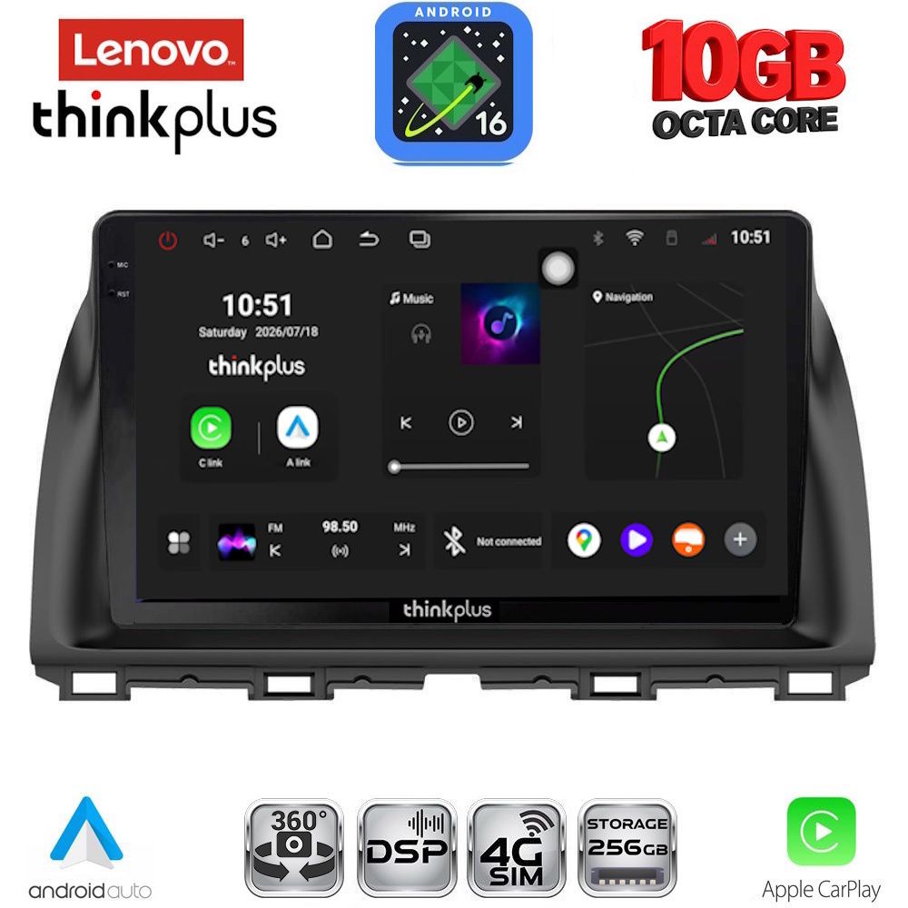 LTM11380_16 LENOVO LTM 11380_CPA (10inc) MULTIMEDIA TABLET for MAZDA CX5 mod. 2013-2017 - Image 1