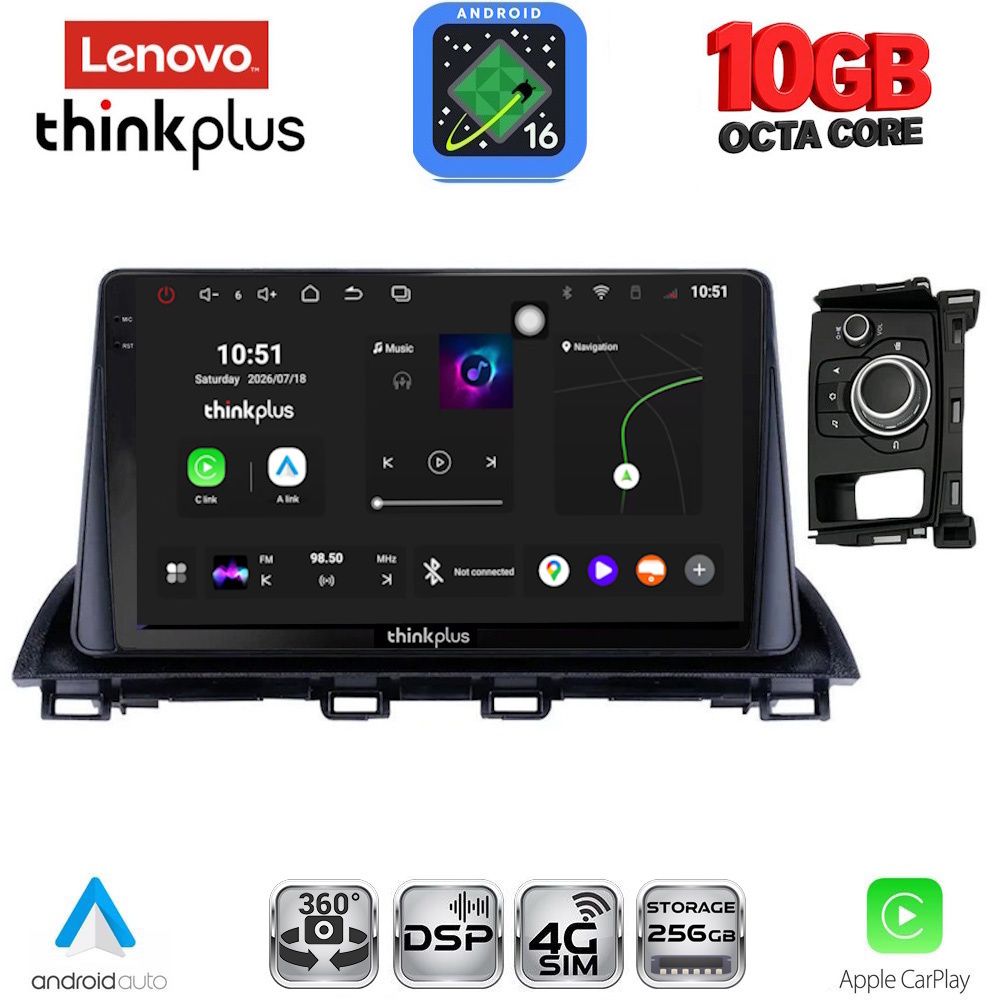 LTM11386_16 LENOVO LTM 11386_CPA (9inc) MULTIMEDIA TABLET for MAZDA CX4 mod. 2016-2025 - Image 1
