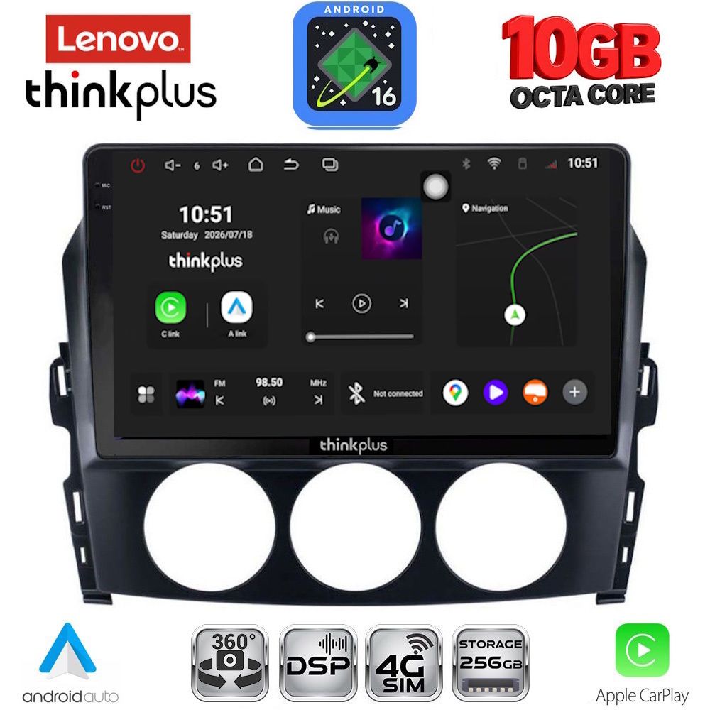 LTM11392_16 LENOVO LTM 11392_CPA (9inc) MULTIMEDIA TABLET for MAZDA MX5 mod. 2005-2015 - Image 1