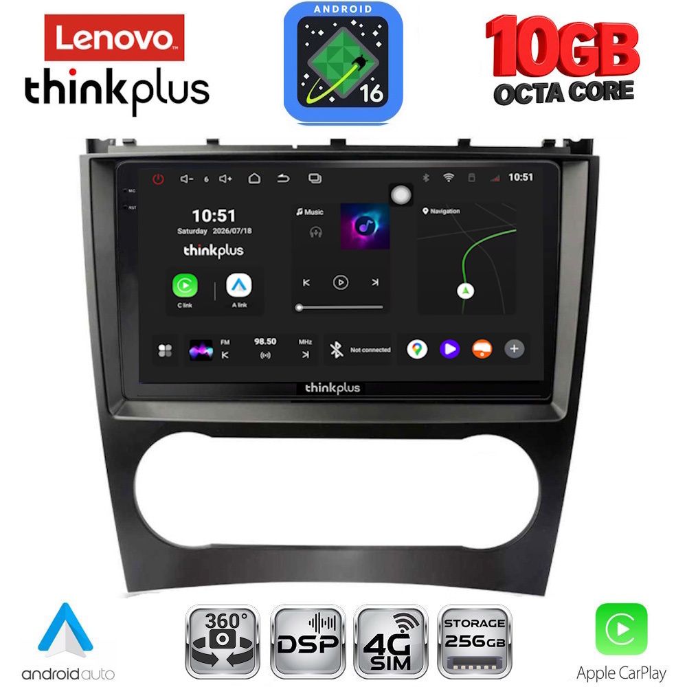 LTM11404_16 LENOVO LTM 11404_CPA (9inc) MULTIMEDIA TABLET for MERCEDES C – CLK (W203-209) mod. 2004-2008 - Image 1