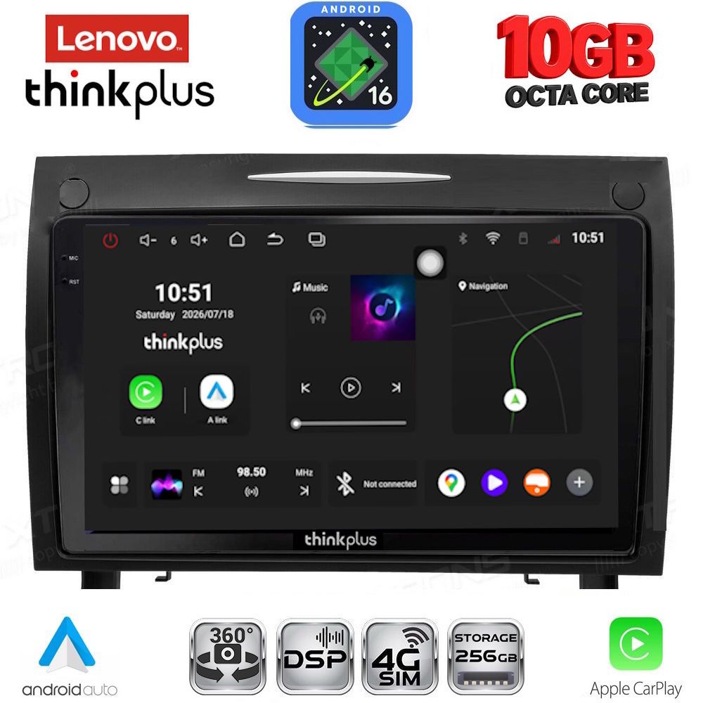 LTM11419_16 LENOVO LTM 11419_CPA (9inc) MULTIMEDIA TABLET for MERCEDES SLK R171 mod. 2004-2010 - Image 1