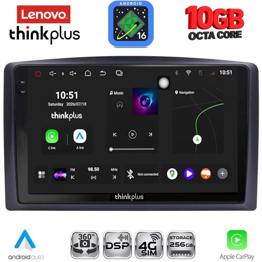 LTM11421_16 LENOVO LTM 11421_CPA (10inc) MULTIMEDIA TABLET for MERCEDES VITO – VIANO (W447) mod. 2015-2022 - Image 1