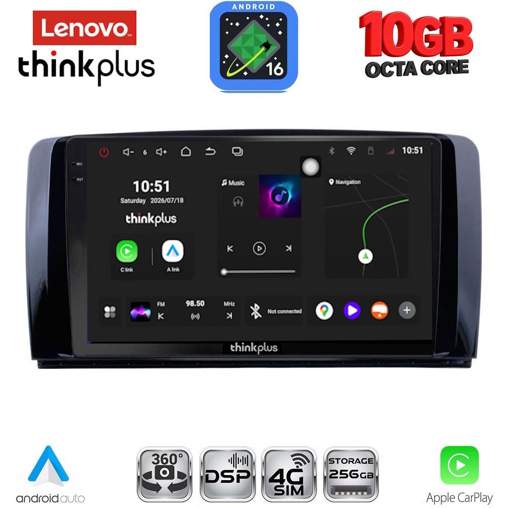 LTM11422_16 LENOVO LTM 11422_CPA (9inc) MULTIMEDIA TABLET for MERCEDES R (W251) mod. 2006-2015 - Image 1