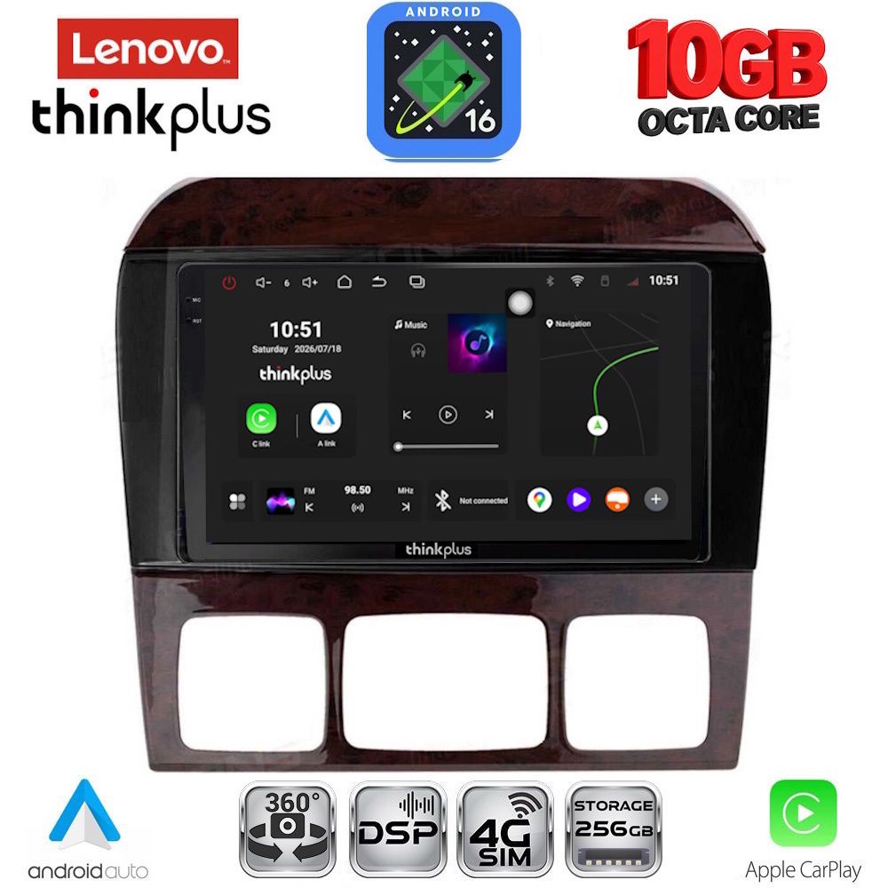 LTM11426_16 LENOVO LTM 11426_CPA (9inc) MULTIMEDIA TABLET for MERCEDES S W220 mod. 1998-2005 - Image 1