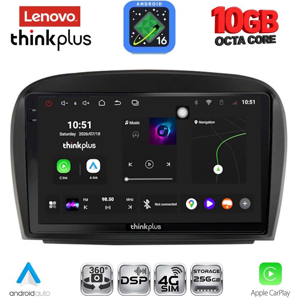 LTM11427_16 LENOVO LTM 11427_CPA (9inc) MULTIMEDIA TABLET for MERCEDES SL (R230) FACELIFT mod. 2006-2012 - Image 1