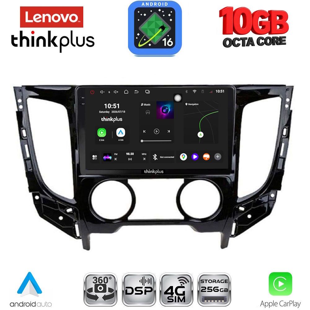 LTM11437AC_16 LENOVO LTM 11437AC_CPA (9inc) MULTIMEDIA TABLET for MITSUBISHI L200 mod. 2015-2019 with A/C - Image 1