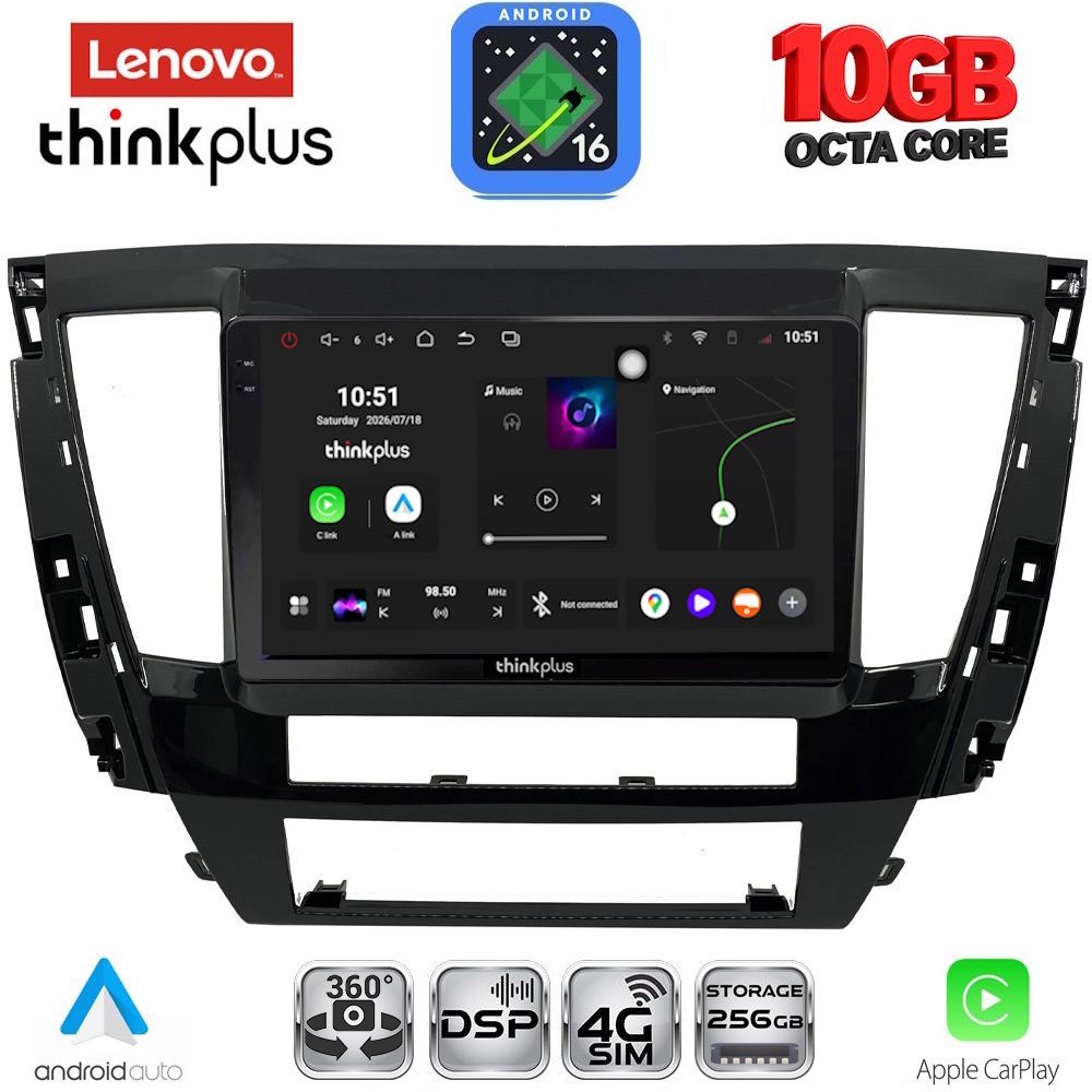 LTM11447S_16 LENOVO LTM 11447S_CPA (9inc) MULTIMEDIA TABLET for MITSUBISHI PAJERO SPORT mod. 2020-2026 - Image 1