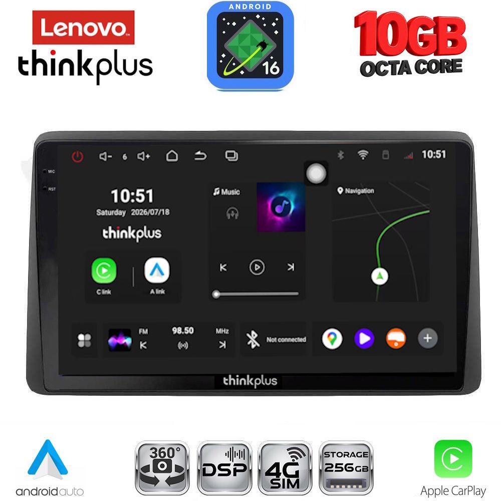 LTM11450_16 LENOVO LTM 11450_CPA (10inc) MULTIMEDIA TABLET for NISSAN NAVARA D22 mod. 1998-2004 - Image 1