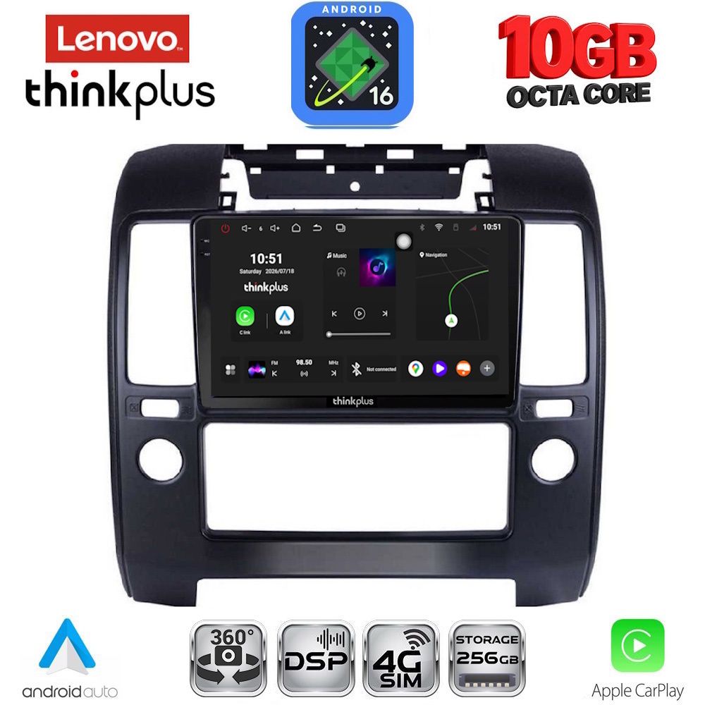 LTM11454_16 LENOVO LTM 11454_CPA A/C (9inc) MULTIMEDIA TABLET for NISSAN NAVARA D40 mod. 2006-2011 με A/C - Image 1