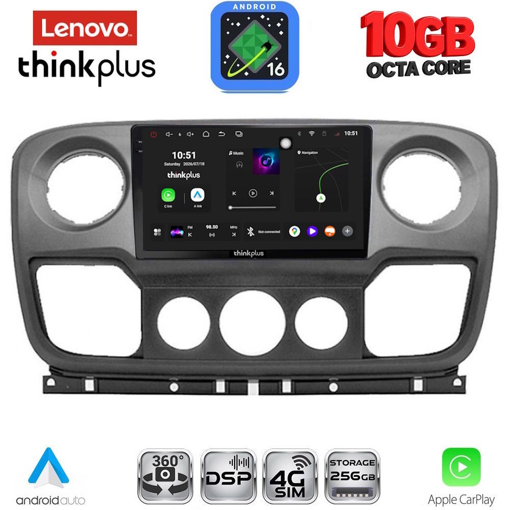 LTM11463_16 LENOVO LTM 11463_CPA (10inc) MULTIMEDIA TABLET for NISSAN NV400 - OPEL MOVANO - RENAULT MASTER mod. 2010-2020 - Image 1