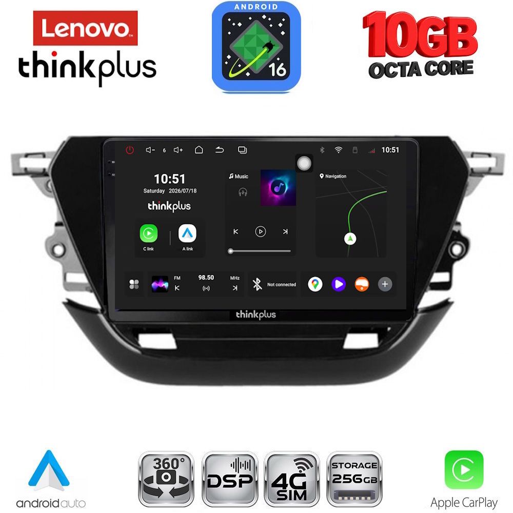 LTM11487_16 LENOVO LTM 11487_CPA (9inc) MULTIMEDIA TABLET for OPEL CORSA F mod. 2019-2024 - Image 1