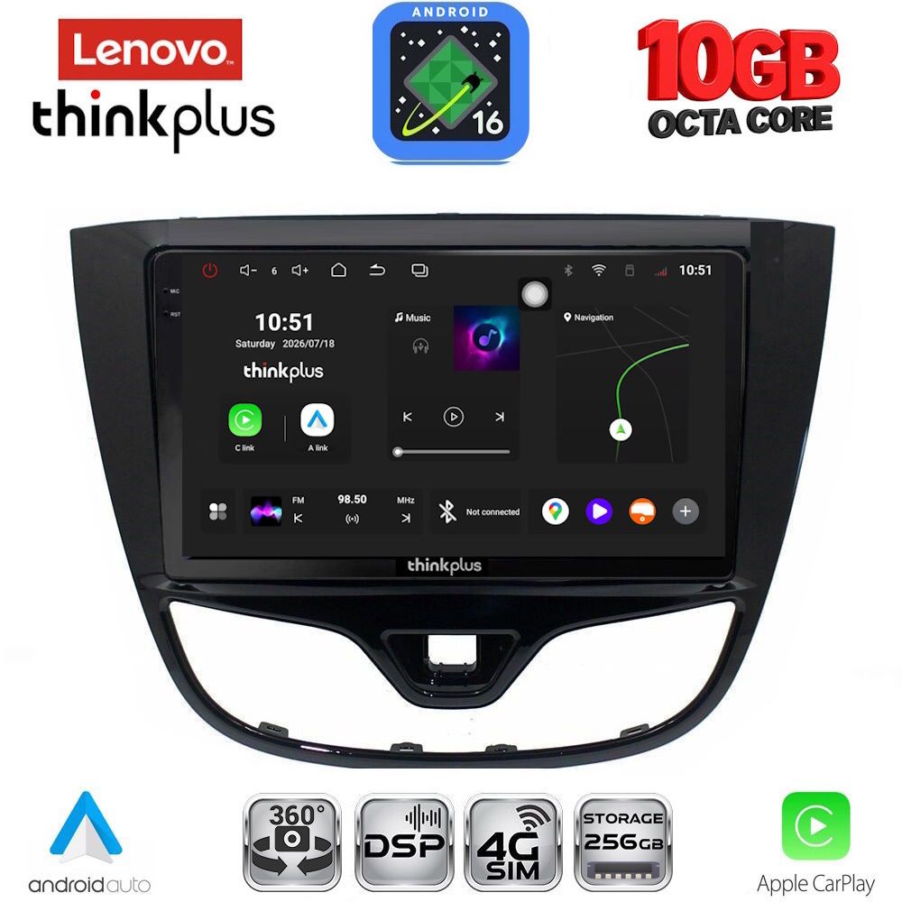 LTM11489_16 LENOVO LTM 11489_CPA (10inc) MULTIMEDIA TABLET for OPEL KARL mod. 2014-2019 - Image 1