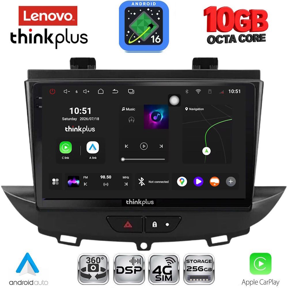 LTM11490_16 LENOVO LTM 11490_CPA (9inc) MULTIMEDIA TABLET for OPEL CROSSLAND – GRANDLAND mod. 2017-2025 - Image 1