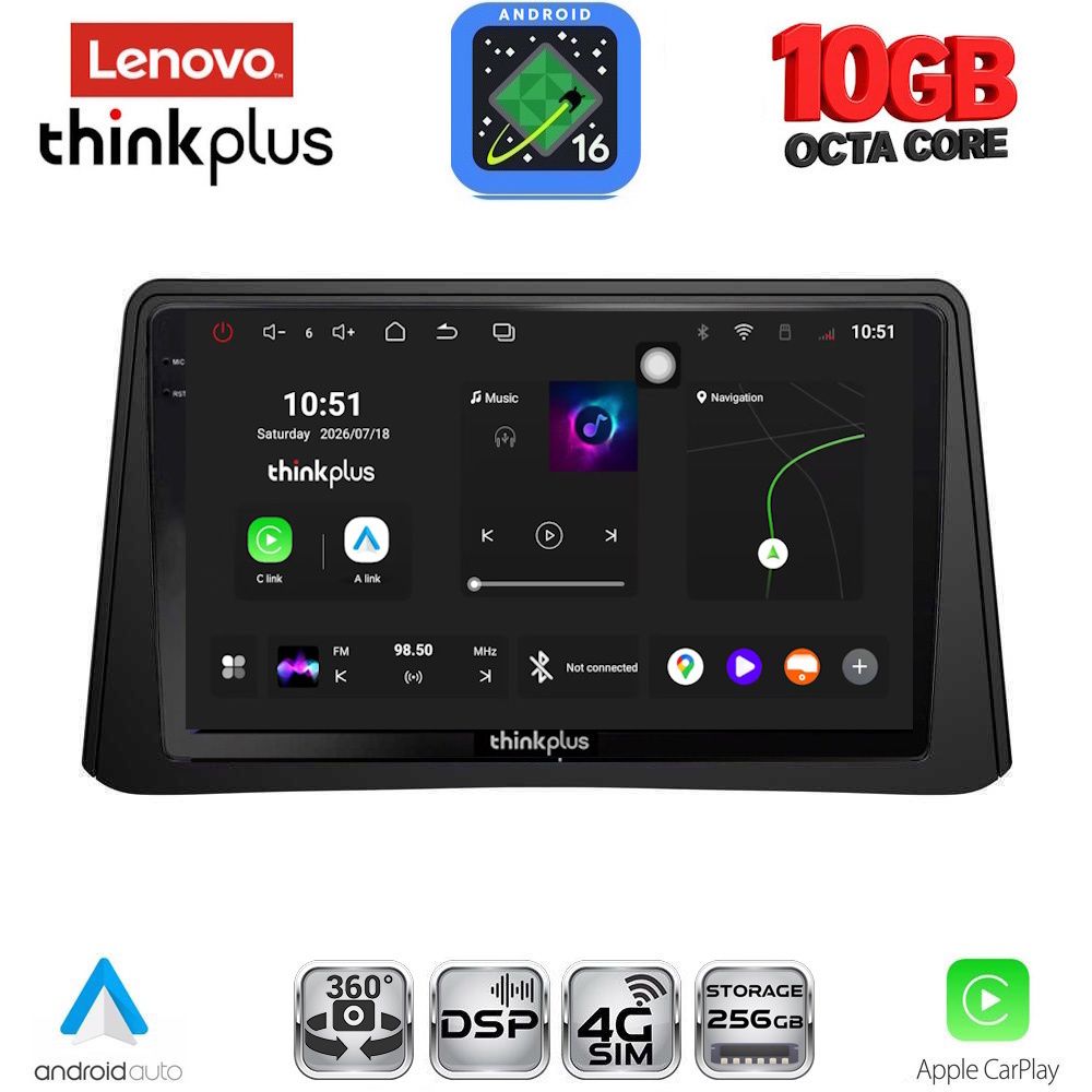 LTM11496_16 LENOVO LTM 11496_CPA (9inc) MULTIMEDIA TABLET for OPEL MOKKA mod. 2012-2015 - Image 1