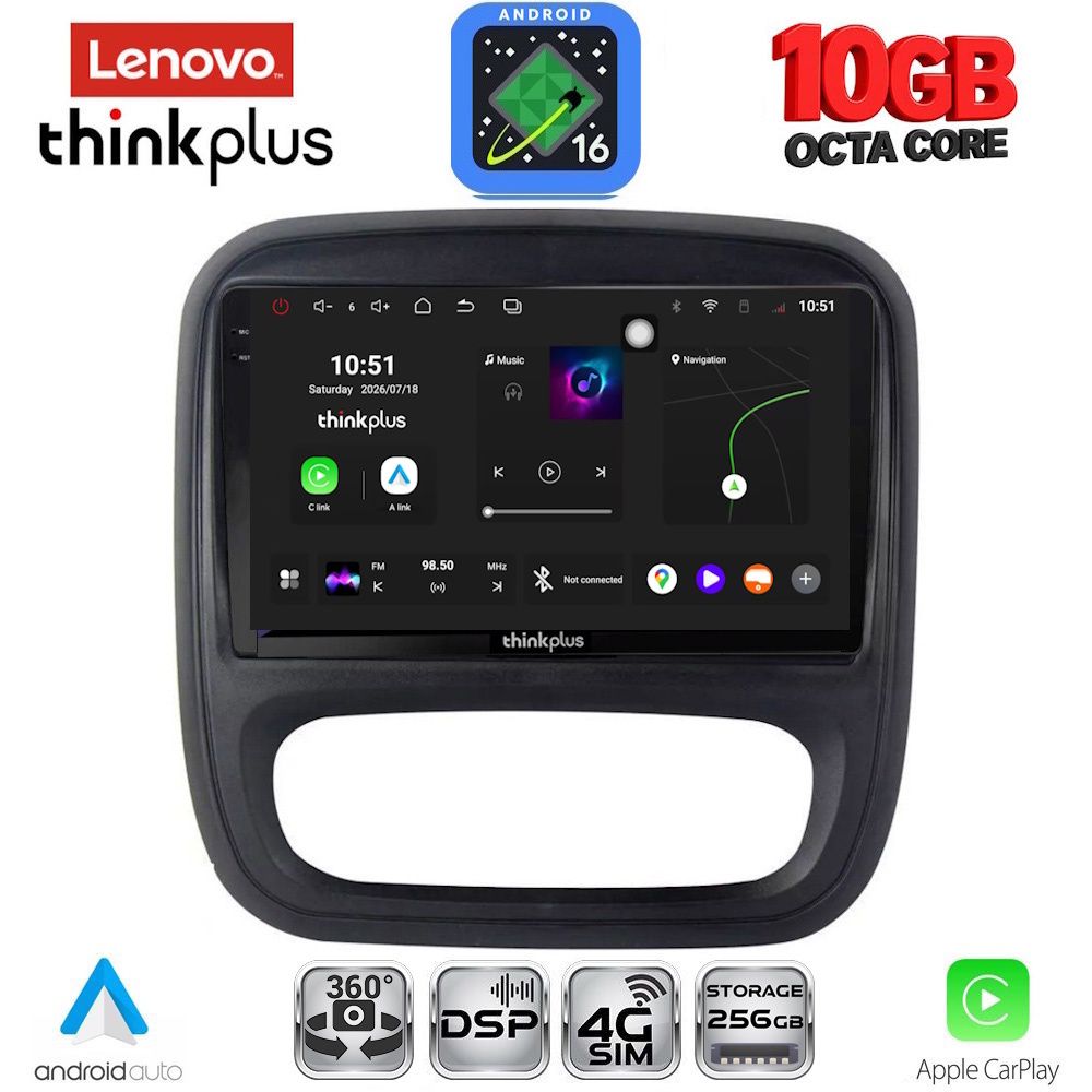 LTM11499_16 LENOVO LTM 11499_CPA (9inc) MULTIMEDIA TABLET for OPEL VIVARO – RENAULT TRAFIC – FIAT TALENDO – NISSAN NV 300 mod. 2014-2019 - Image 1