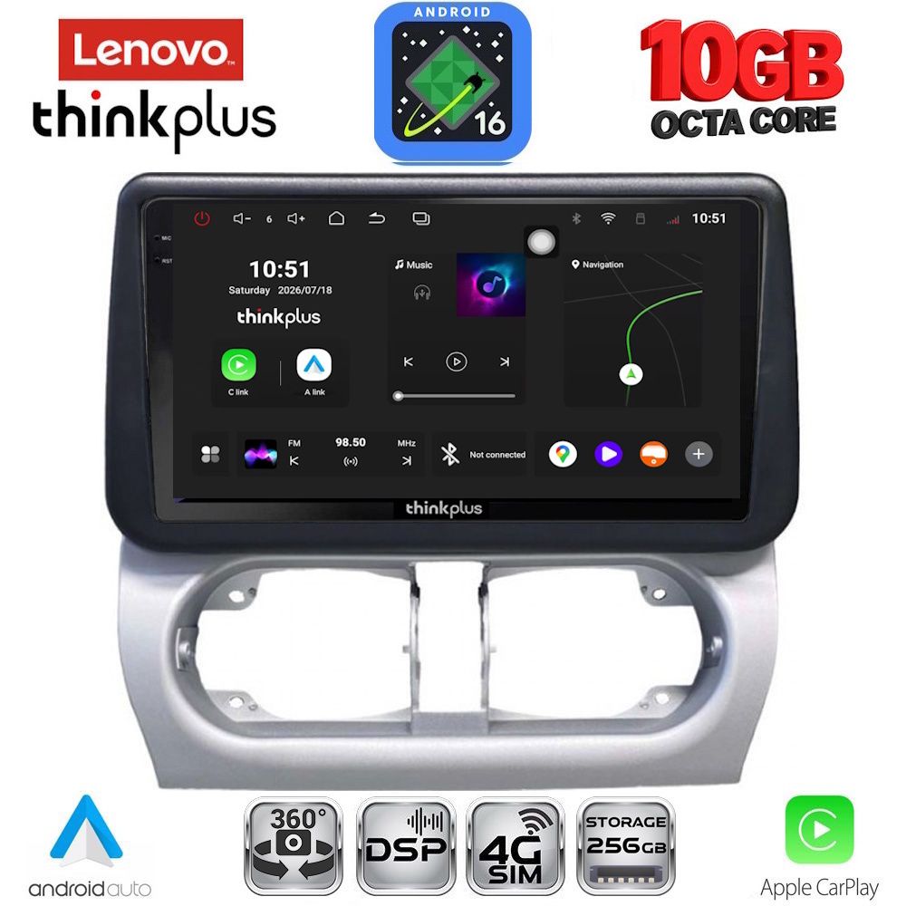 LTM11500_16 LENOVO LTM 11500_CPA (9inc) MULTIMEDIA TABLET for OPEL CORSA C mod 2000-2006 - TIGRA mod. 2004-2009 - Image 1