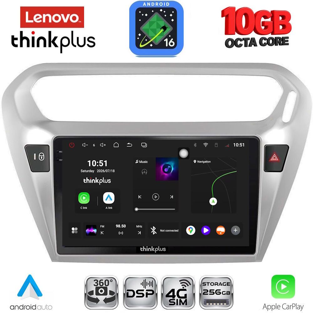LTM11511SL_16 LENOVO LTM 11511SL_CPA (9inc) MULTIMEDIA TABLET for CITROEN ELYSEE – PEUGEOT 301 mod. 2013-2023 (SILVER) - Image 1