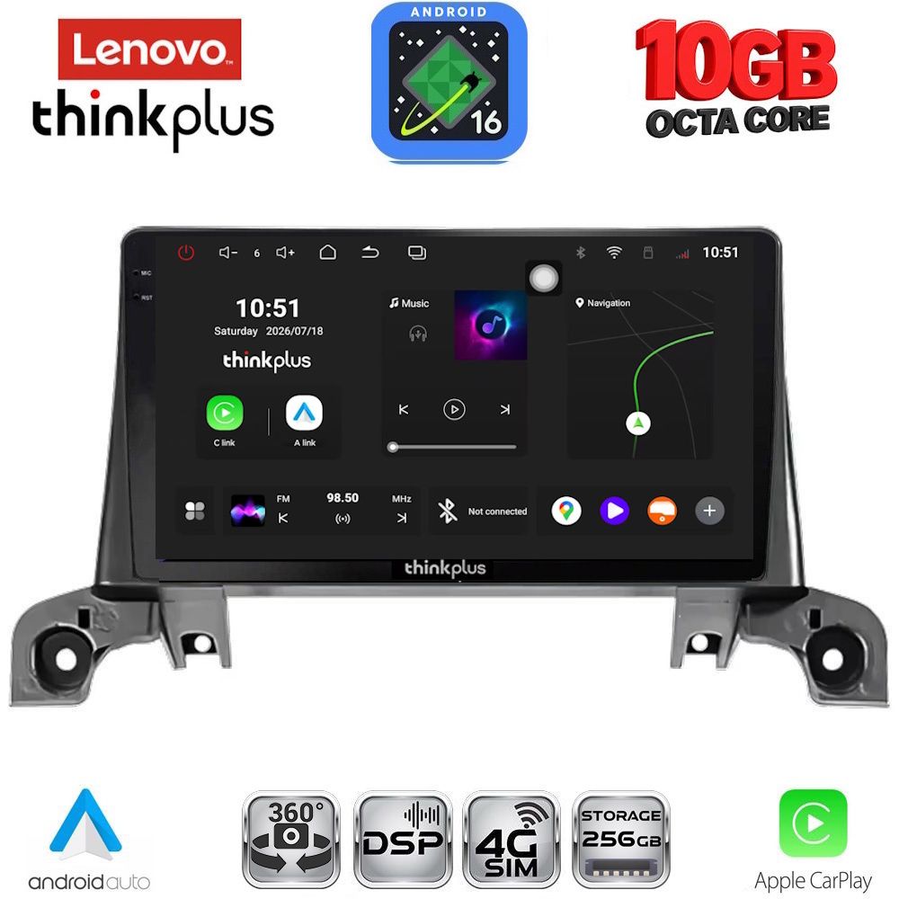 LTM11519_16 LENOVO LTM 11519_CPA (9inc) MULTIMEDIA TABLET for PEUGEOT 3008 - 5008 mod. 2016-2024 - Image 1