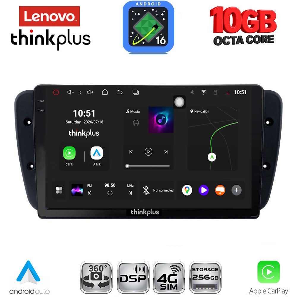 LTM11571_16-1 LENOVO LTM 11571_CPA (9inc) MULTIMEDIA TABLET for SEAT IBIZA mod. 2008-2015 - Image 1