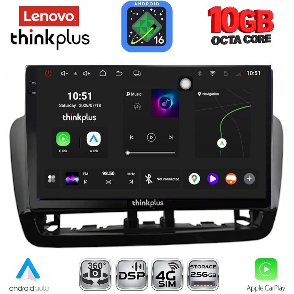 LTM11572BL_16 LENOVO LTM 11572BL_CPA (9inc) MULTIMEDIA TABLET for SEAT IBIZA mod. 2012-2015 - Image 1
