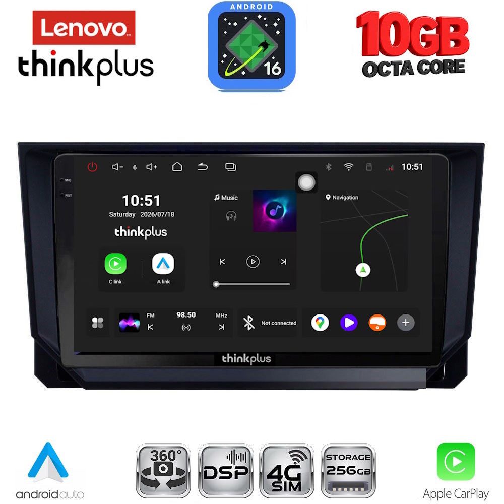 LTM11573_16-1 LENOVO LTM 11573_CPA (9inc) MULTIMEDIA TABLET for SEAT ARONA - IBIZA mod. 2018-2026 - Image 1