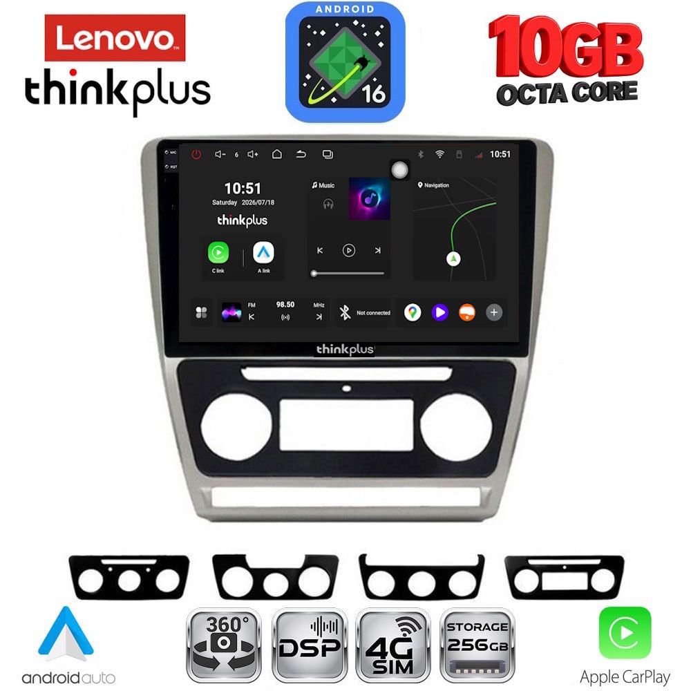 LTM11595SL-16 LENOVO LTM 11595SL_CPA (10inc) MULTIMEDIA TABLET for SKODA OCTAVIA 5 mod. 2005-2012 (SILVER) - Image 1