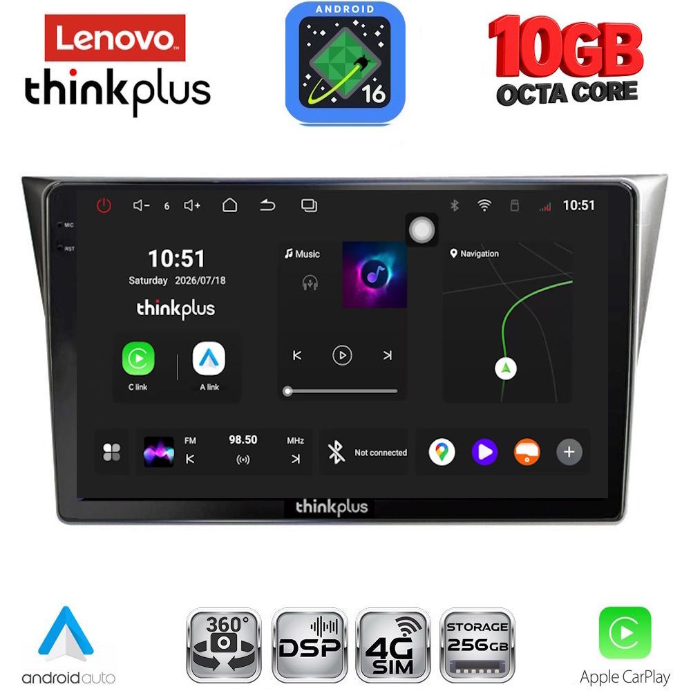 LTM11659_16 LENOVO LTM 11659_CPA (9inc) MULTIMEDIA TABLET for SUBARU IMPREZA mod. 2002-2008 - Image 1