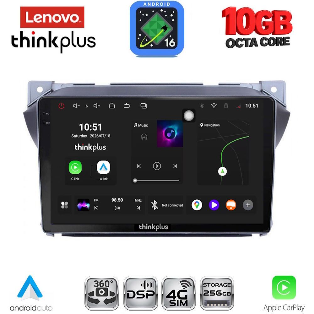 LTM11670_16 LENOVO LTM 11670_CPA (9inc) MULTIMEDIA TABLET for SUZUKI ALTO - NISSAN PIXO 2009> - Image 1