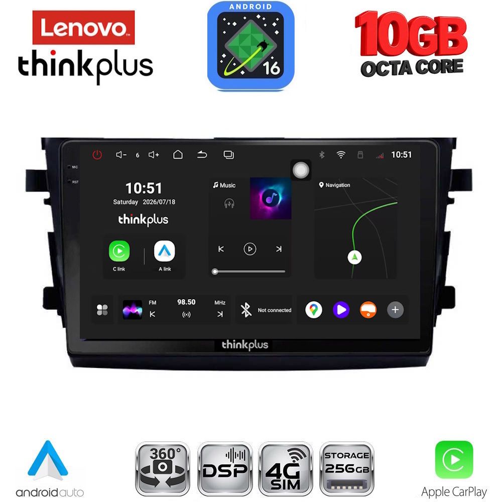 LTM11674_16 LENOVO LTM 11674_CPA (9inc) MULTIMEDIA TABLET for SUZUKI CELERIO mod. 2015-2021 - Image 1