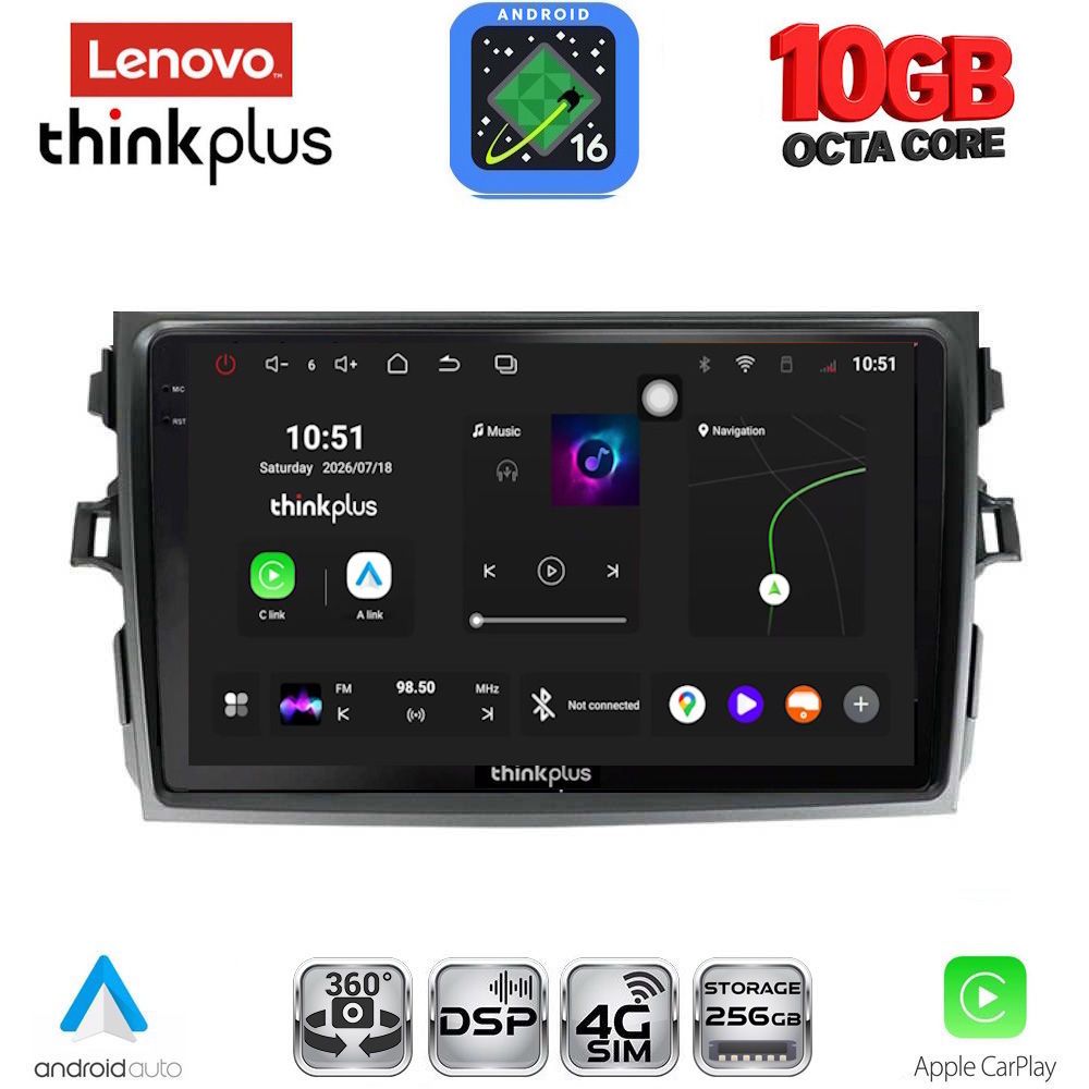 LTM11713_16 LENOVO LTM 11713_CPA (9inc) MULTIMEDIA TABLET for TOYOTA COROLLA 4D mod. 2006-2012 - Image 1