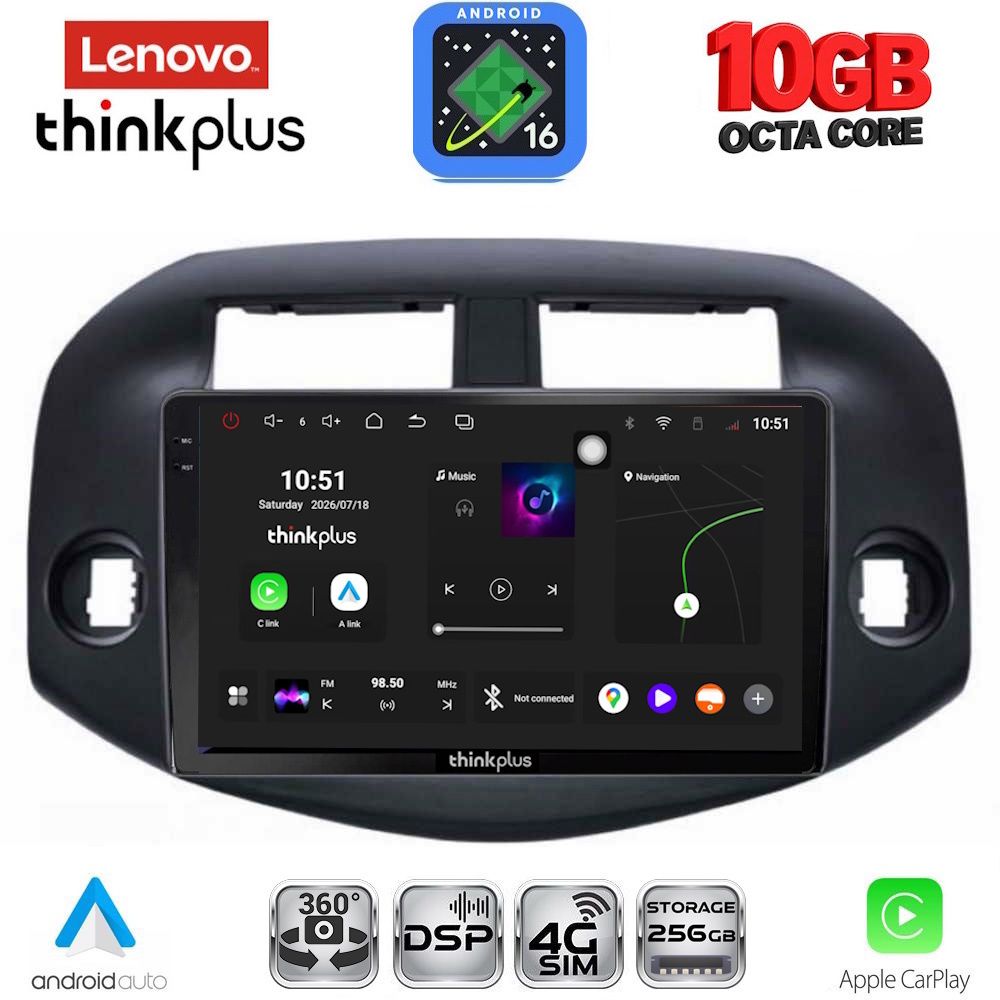 LTM11732_16 LENOVO LTM 11732_CPA (10inc) MULTIMEDIA TABLET for TOYOTA RAV 4 mod. 2006-2012 - Image 1