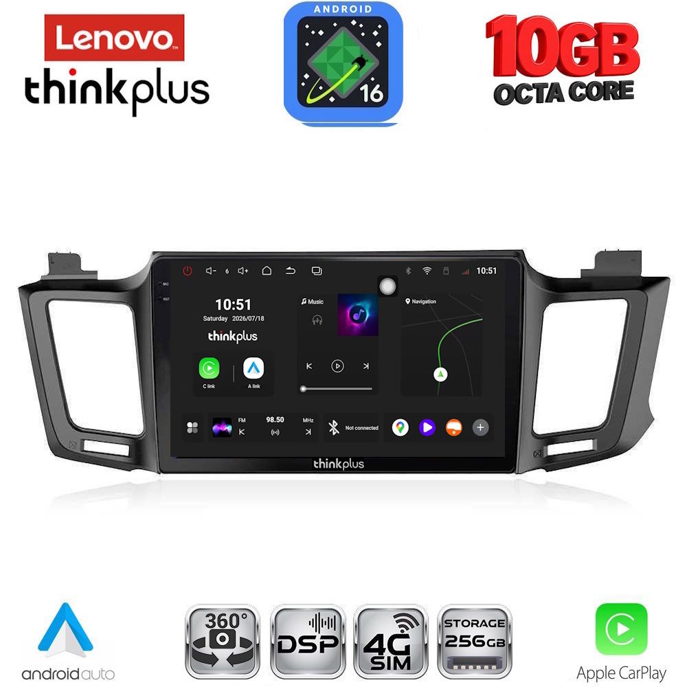 LTM11733_16 LENOVO LTM 11733_CPA (10inc) MULTIMEDIA TABLET for TOYOTA RAV 4 mod. 2013-2019 - Image 1