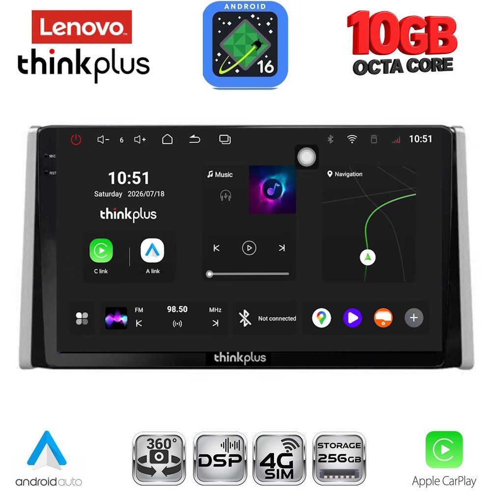 LTM11734_16 LENOVO LTM 11734_CPA (10inc) MULTIMEDIA TABLET for TOYOTA RAV 4 mod. 2019-2025 - Image 1
