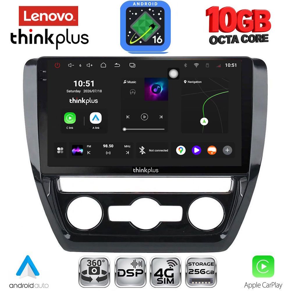 LTM11741_16 LENOVO LTM 11741_CPA (10inc) MULTIMEDIA TABLET for VW JETTA mod. 2010-2016 - Image 1