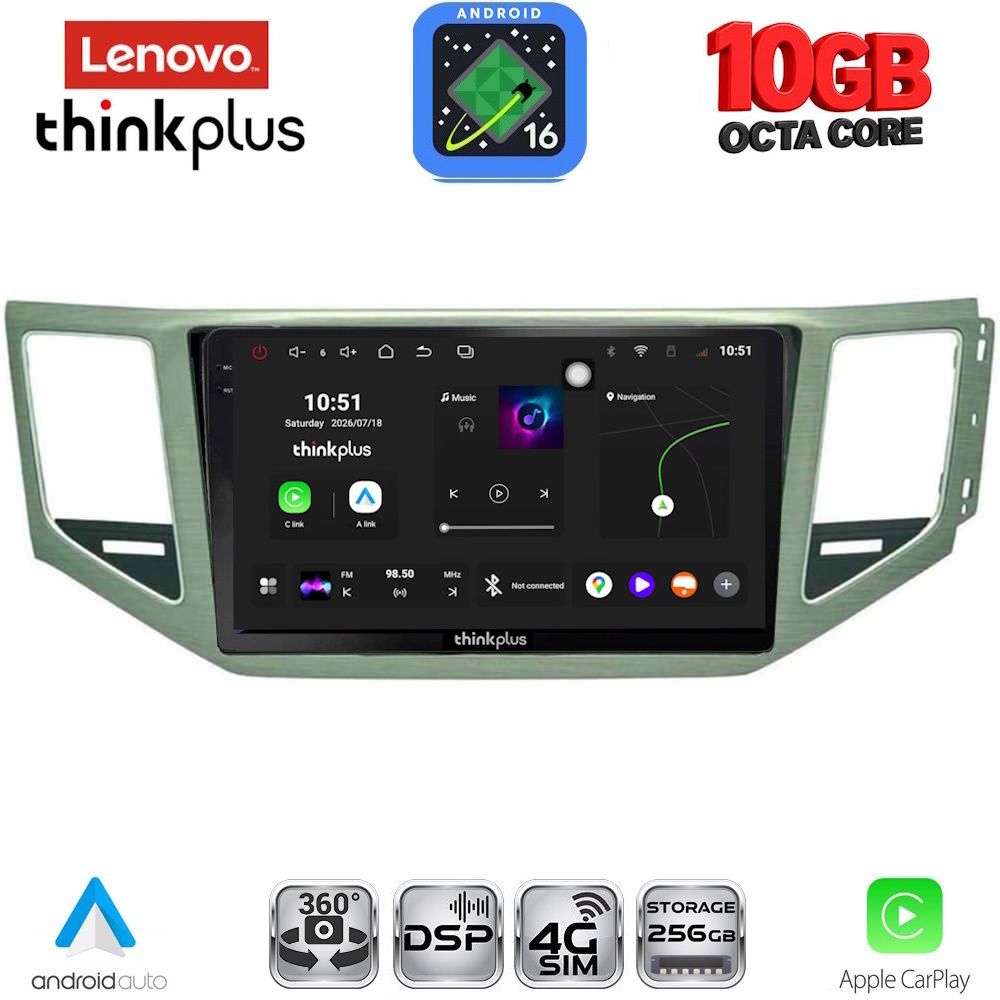 LTM11745_16 LENOVO LTM 11745_CPA (SL) (10inc) MULTIMEDIA TABLET for VW GOLF SPORTSVAN mod. 2014-2021 - Image 1