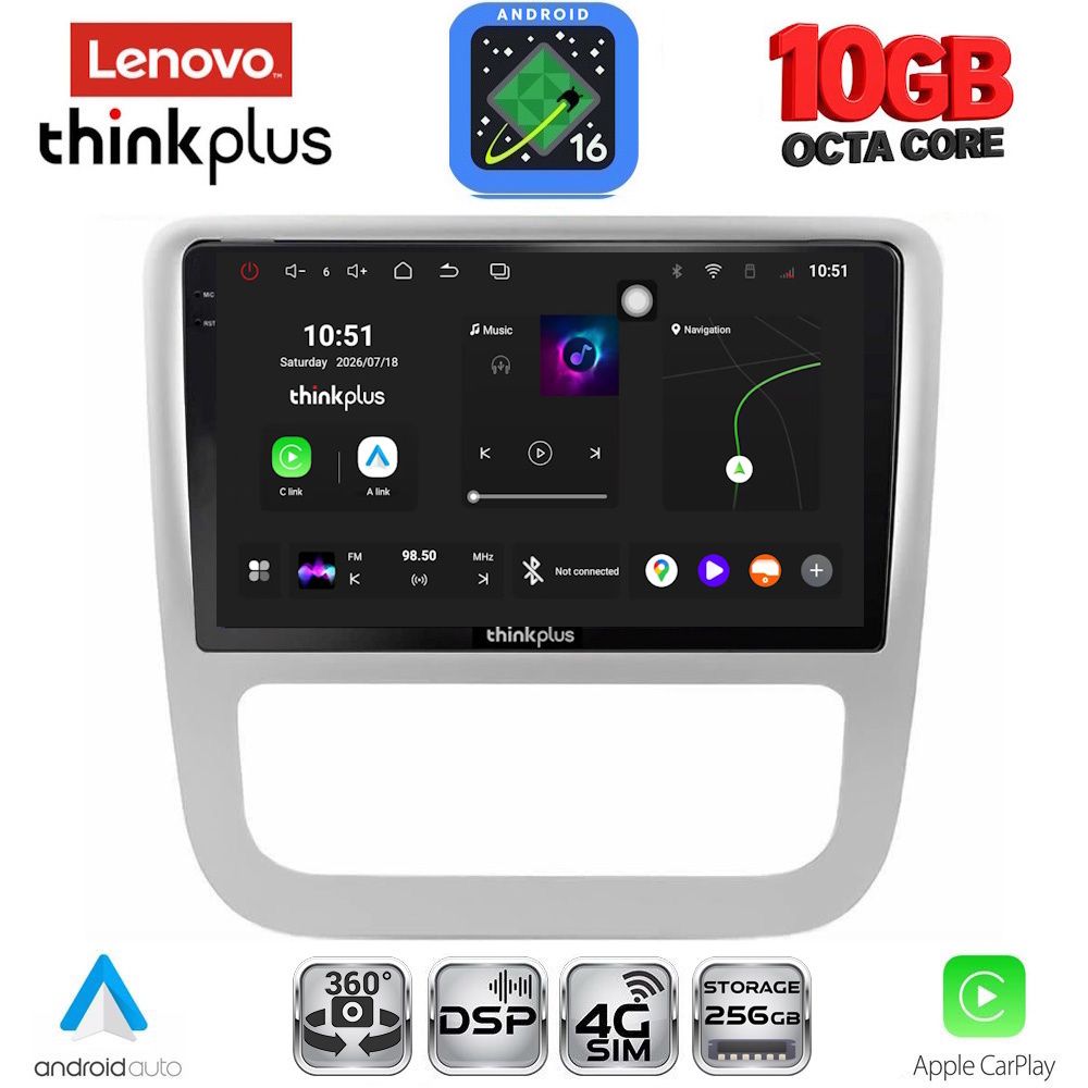 LTM11751_16 LENOVO LTM 11751_CPA CLIMA (9inc) MULTIMEDIA TABLET for VW EOS mod. 2006> - SCIROCCO mod. 2011-2014 - Image 1
