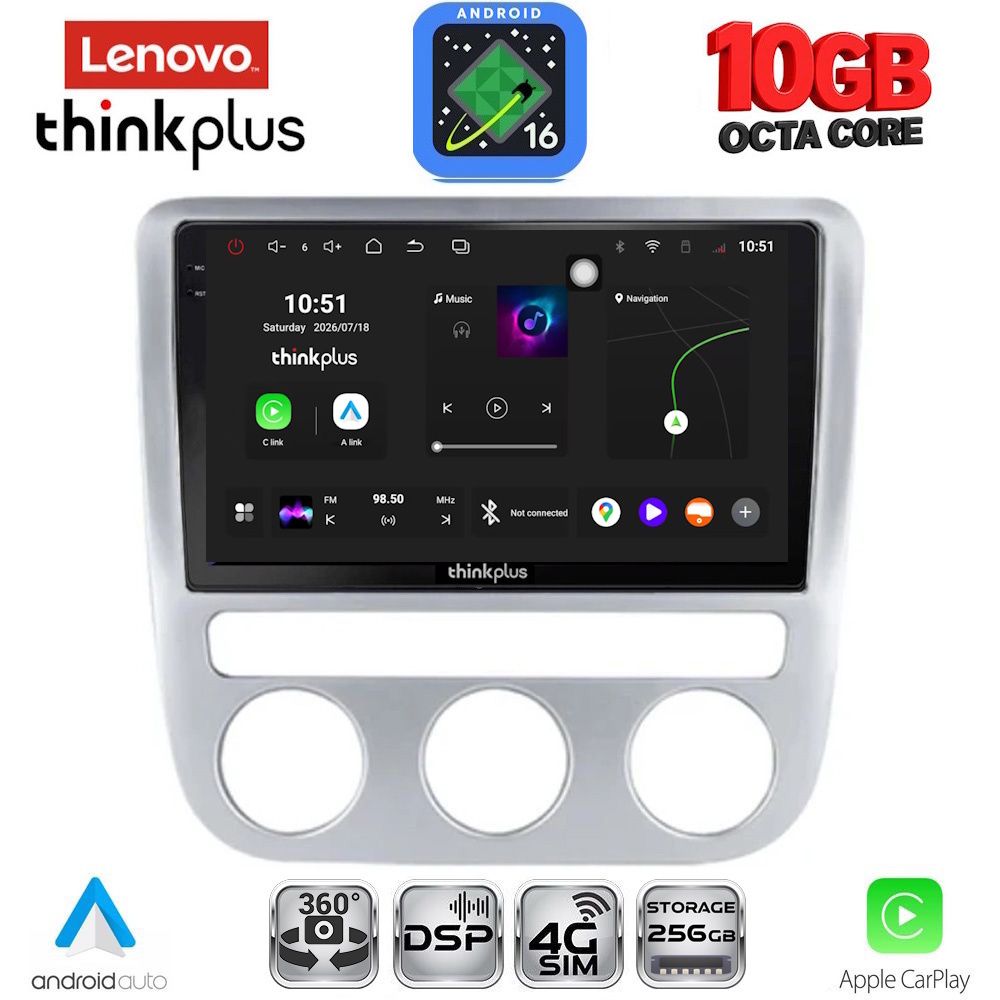 LTM11752_16 LENOVO LTM 11752_CPA CLIMA (9inc) MULTIMEDIA TABLET for VW EOS mod. 2006> - SCIROCCO mod. 2008-2010 - Image 1