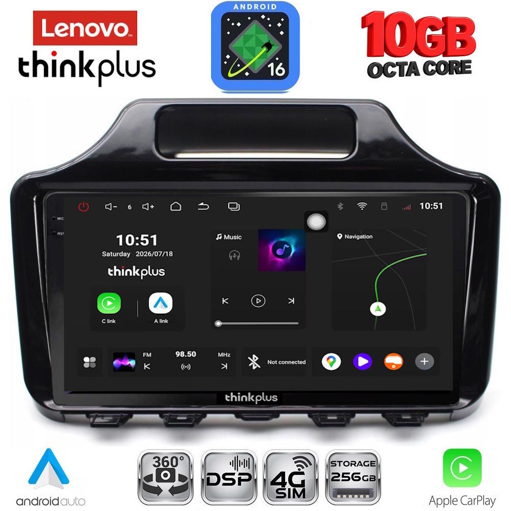 LTM11779_16 LENOVO LTM 11779_CPA (9inc) MULTIMEDIA TABLET for TOYOTA IQ mod. 2008-2015 with ORIG. NAVI - Image 1