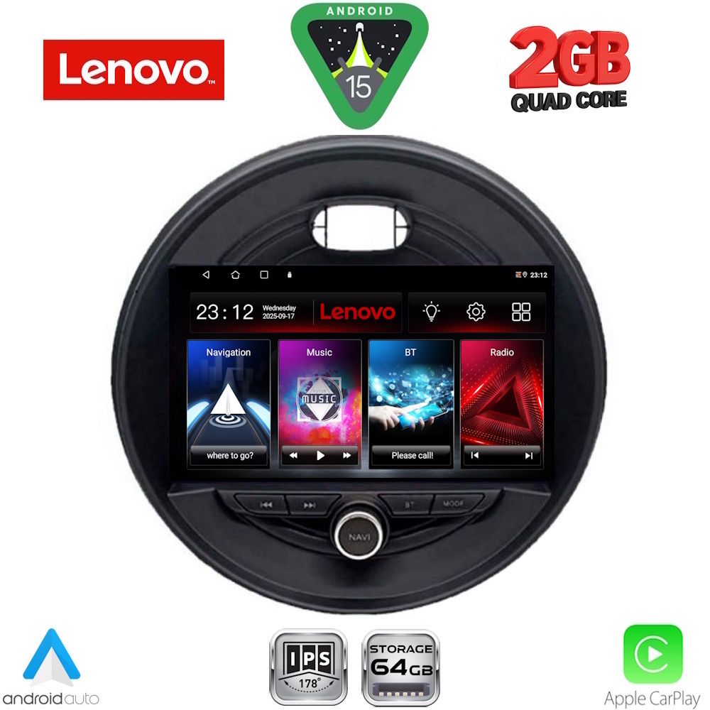 LVD2066_15 LENOVO LVD 2066_CPA (9inc) MULTIMEDIA TABLET for MINI COOPER (F55-56-F57) mod. 2015-2024 CLUBMAN (F54) mod. 2015-2024 ROADSTER (F59) mod. 2014-2025 COUNTRYMAN (F60) mod. 2016-2025 - Image 1
