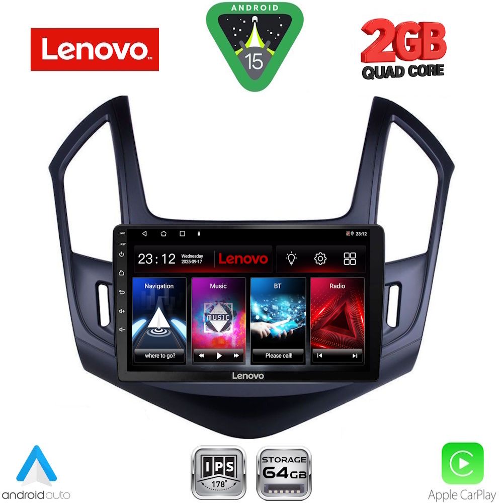 LVD2077_15 LENOVO LVD 2076B_CPA (9inc) MULTIMEDIA TABLET for CHEVROLET CRUZE mod. 2013-2015 - Image 1