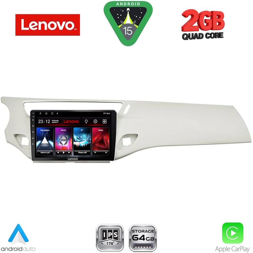 LVD2092_15 LENOVO LVD 2092WH_CPA (9inc) MULTIMEDIA TABLET for CITROEN C3 - DS3 mod. 2009-2016 (WHITE) - Image 1