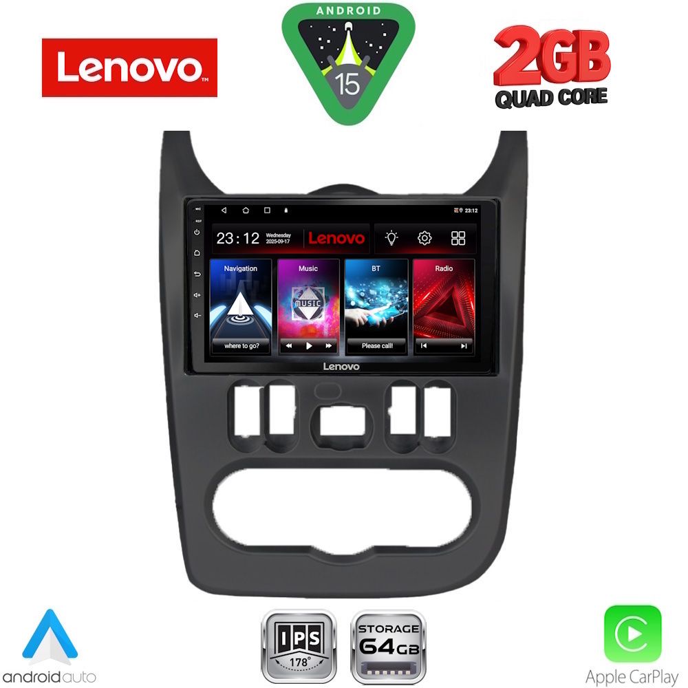 LVD2101BL_15 LENOVO LVD 2101BL_CPA (9inc) MULTIMEDIA TABLET for DACIA DUSTER – LOGAN – SANDERO mod. 2006-2012 (BLACK) - Image 1