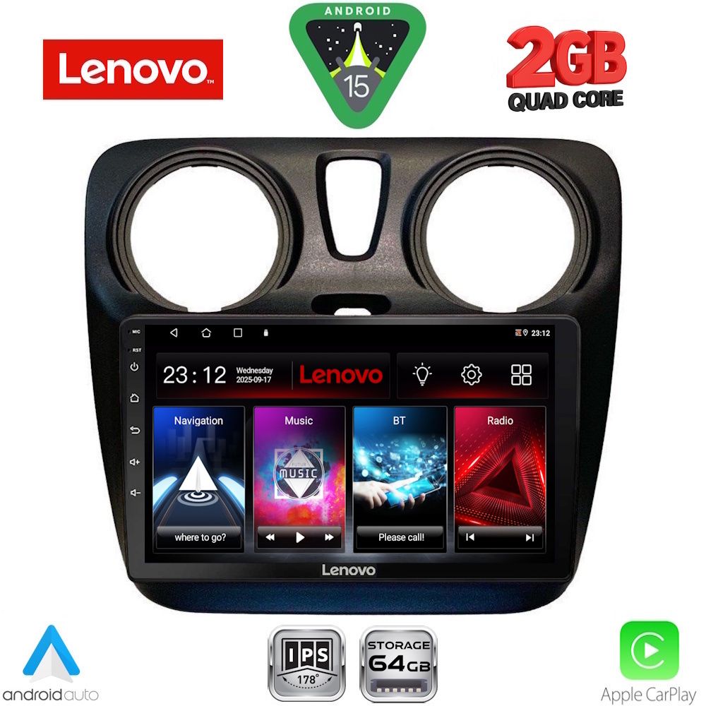 LVD2112_15 LENOVO LVD 2112_CPA (9inc) MULTIMEDIA TABLET for DACIA DOKKER 2012-2025 - Image 1