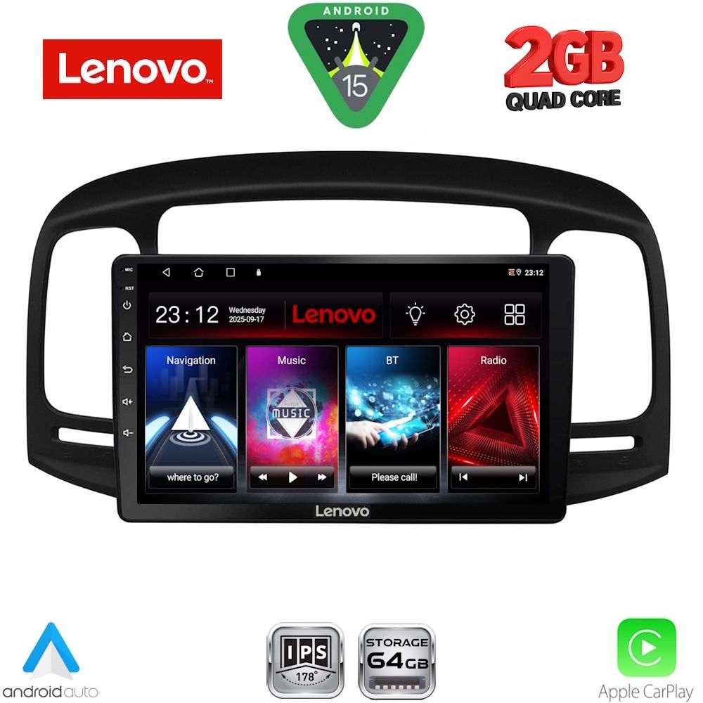LVD2249BL_15-1 LENOVO LVD 2249BL_CPA (9inc) MULTIMEDIA TABLET for HYUNDAI ACCENT mod. 2005-2012 (BLACK) - Image 1