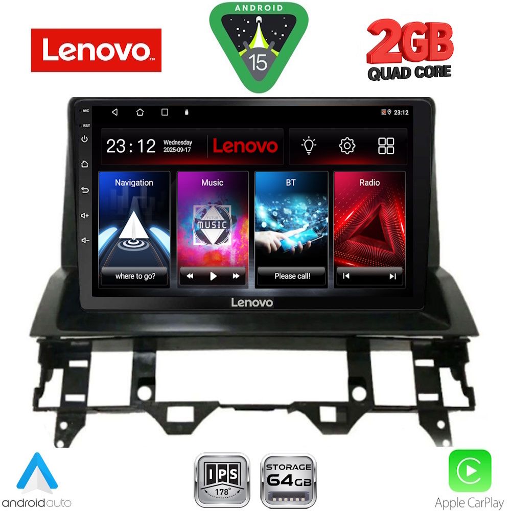LVD2376_DASH_15 LENOVO LVD 2376_CPA DASH (10inc) MULTIMEDIA TABLET for MAZDA 6 mod. 2002-2008 - Image 1