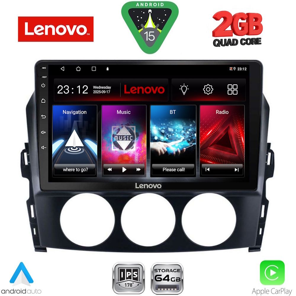 LVD2392_15 LENOVO LVD 2392_CPA (9inc) MULTIMEDIA TABLET for MAZDA MX5 mod. 2005-2015 - Image 1