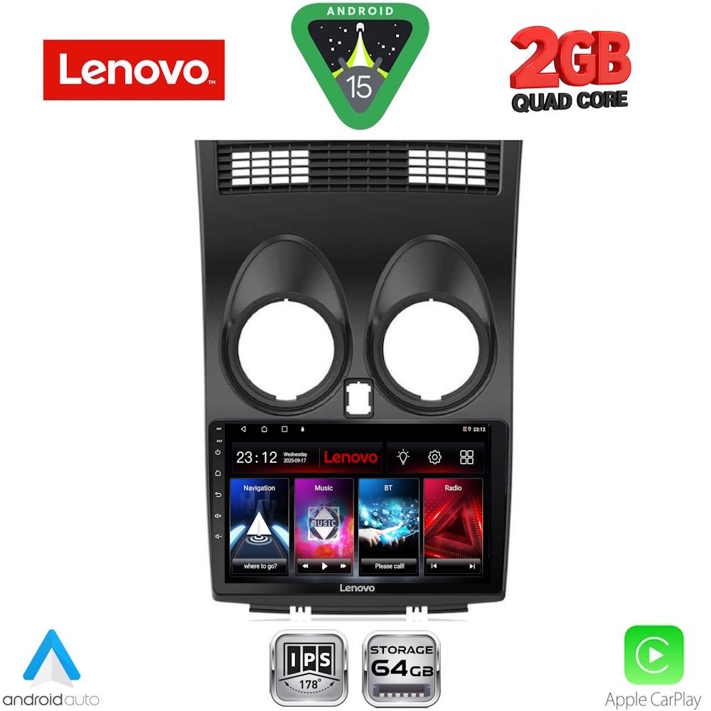 LVD2466_15 LENOVO LVD 2466_CPA (9inc) MULTIMEDIA TABLET for NISSAN QASHQAI mod. 2007-2014 - Image 1