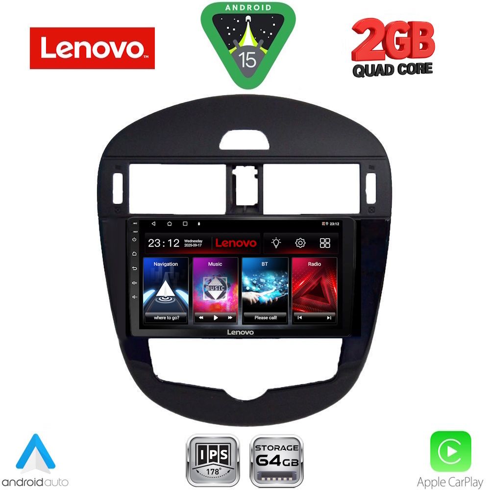 LVD2470_15 LENOVO LVD 2470CL_CPA (9inc) MULTIMEDIA TABLET for NISSAN PULSAR mod. 2014-2020 with CLIMA - Image 1