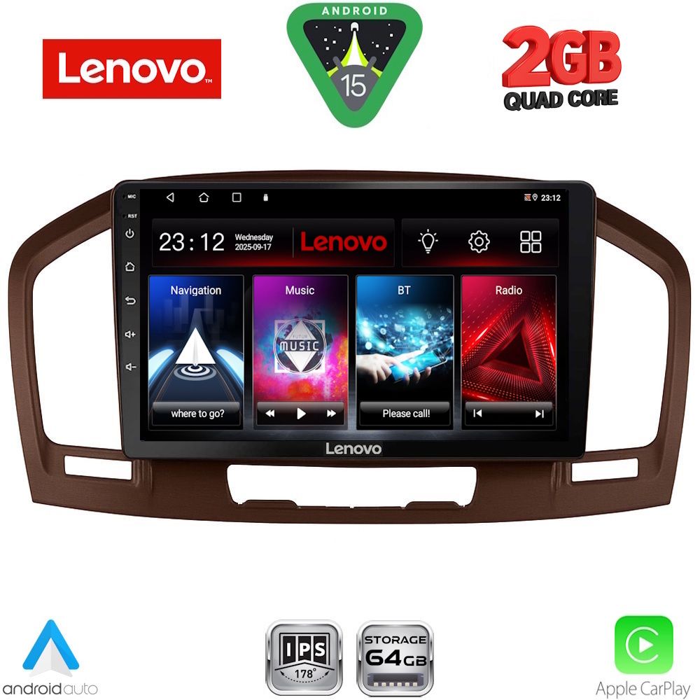 LVD2491BR_15 LENOVO LVD 2491BR_CPA (9inc) MULTIMEDIA TABLET for OPEL INSIGNIA mod. 2008-2013 (BROWN) - Image 1