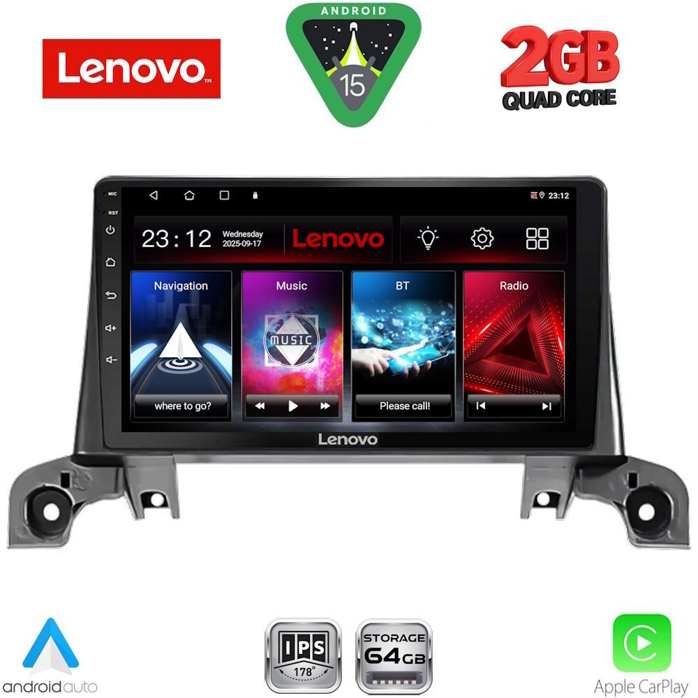 LVD2519_15 LENOVO LVD 2519_GPS (9inc) MULTIMEDIA TABLET for PEUGEOT 3008 - 5008 mod. 2016-2024 - Image 1